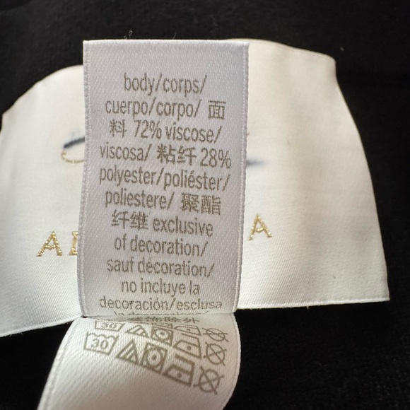 Altuzarra Black Pencil Viscose Blend Skirt with Silver Hook & Eye Details Size M - Picture 4 of 10